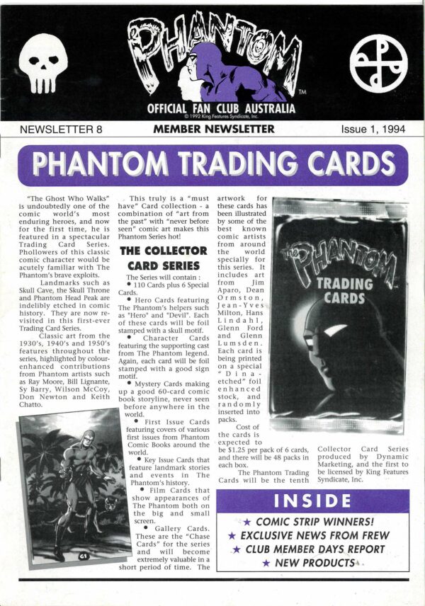 PHANTOM OFFICIAL FAN CLUB MAGAZINE (1991-1998) #8: Issue 1, 1994 (VF/NM)