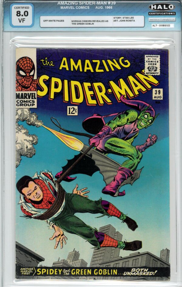AMAZING SPIDER-MAN (1962-2018 SERIES) #39: Norman Osborn revealed as Green Goblin – Halo Graded 8.0 VF