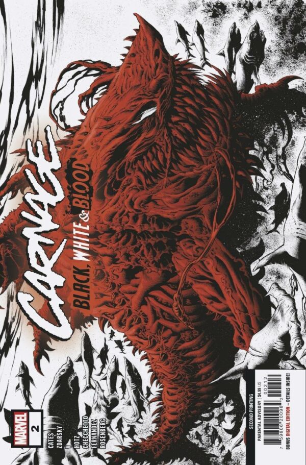CARNAGE: BLACK WHITE AND BLOOD #2: 2nd Print