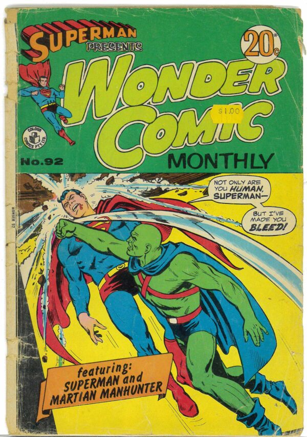 SUPERMAN PRESENTS WONDER COMIC MONTHLY (1965-1975) #92: GD