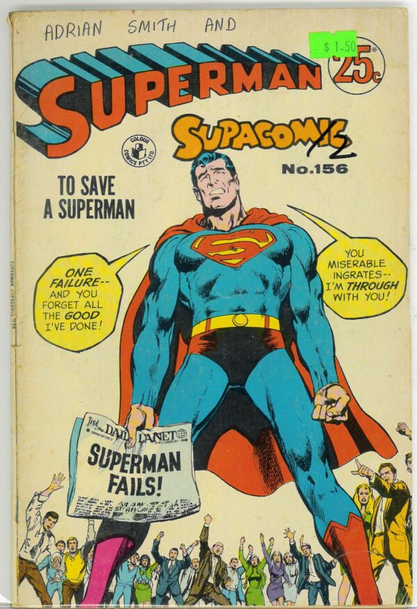 SUPERMAN SUPACOMIC (1958-1982 SERIES) #156: GD/VG