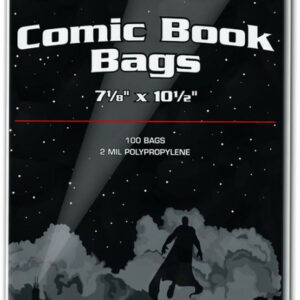 BCW COMIC BAGS (100 PACK) #3: Regular/Silver Size (7.125 x 10.5 inch)