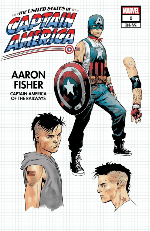 UNITED STATES OF CAPTAIN AMERICA #1: Jan Bazaldua Design cover