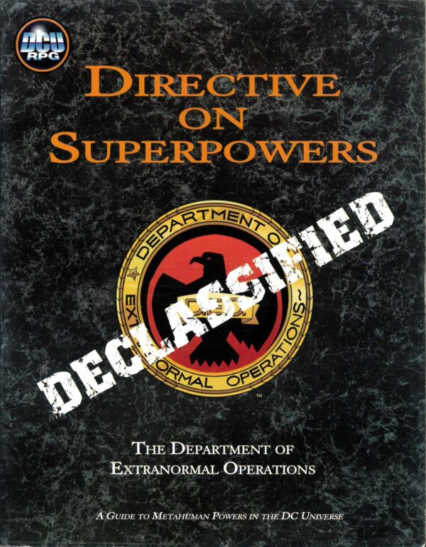 DC UNIVERSE RPG #2012: Directive on Superpowers – Brand New (NM) – 52012