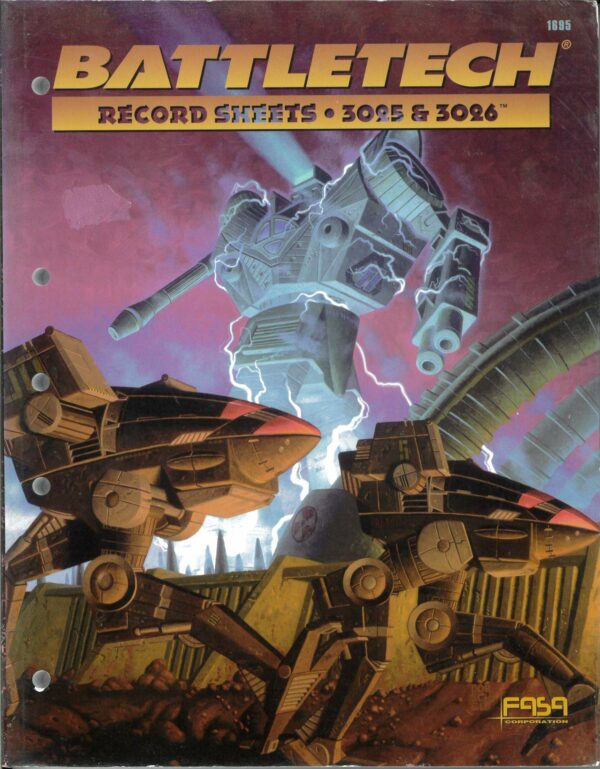 BATTLETECH GAME #1695: Record Sheets: 3025/3026/2750 – Brand New (NM) – 1695