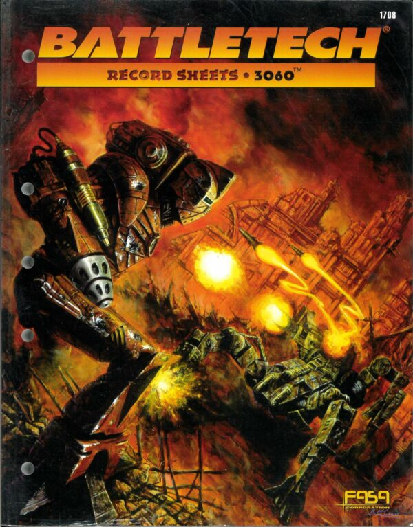 BATTLETECH GAME #1708: Record Sheets 3060 – Brand New (NM) – 1708