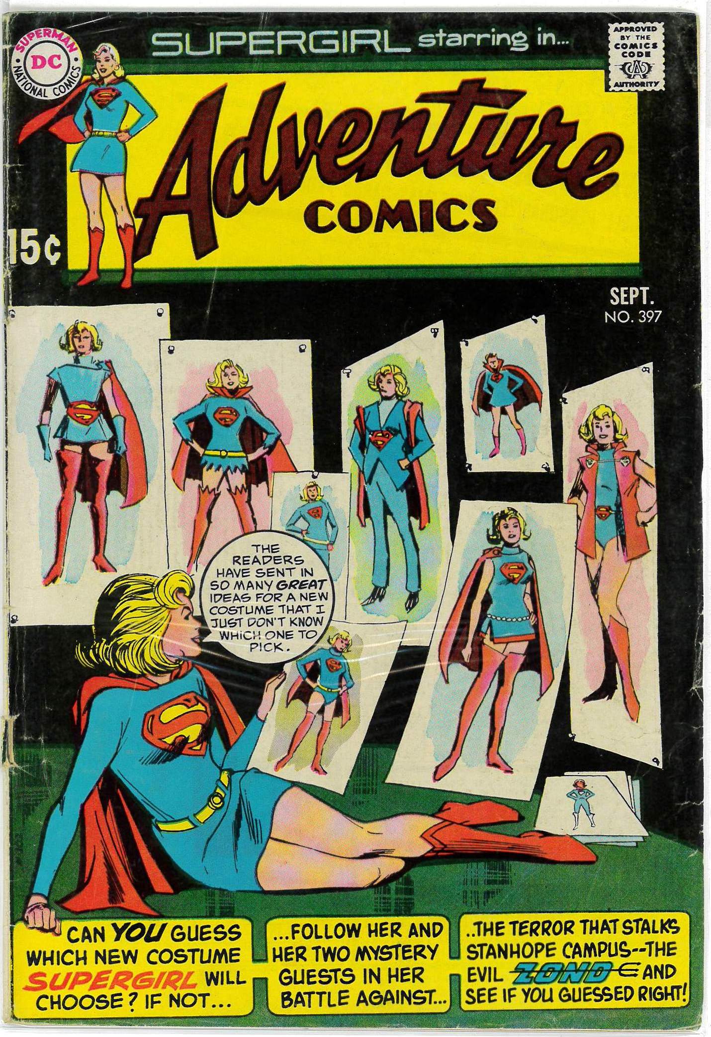 ADVENTURE COMICS #397: 1st app of New Supergirl – Costume options – 4.0 (VG) ADVENTURE COMICS #397: 1st app of New Supergirl – Costume options – 4.0 (VG)