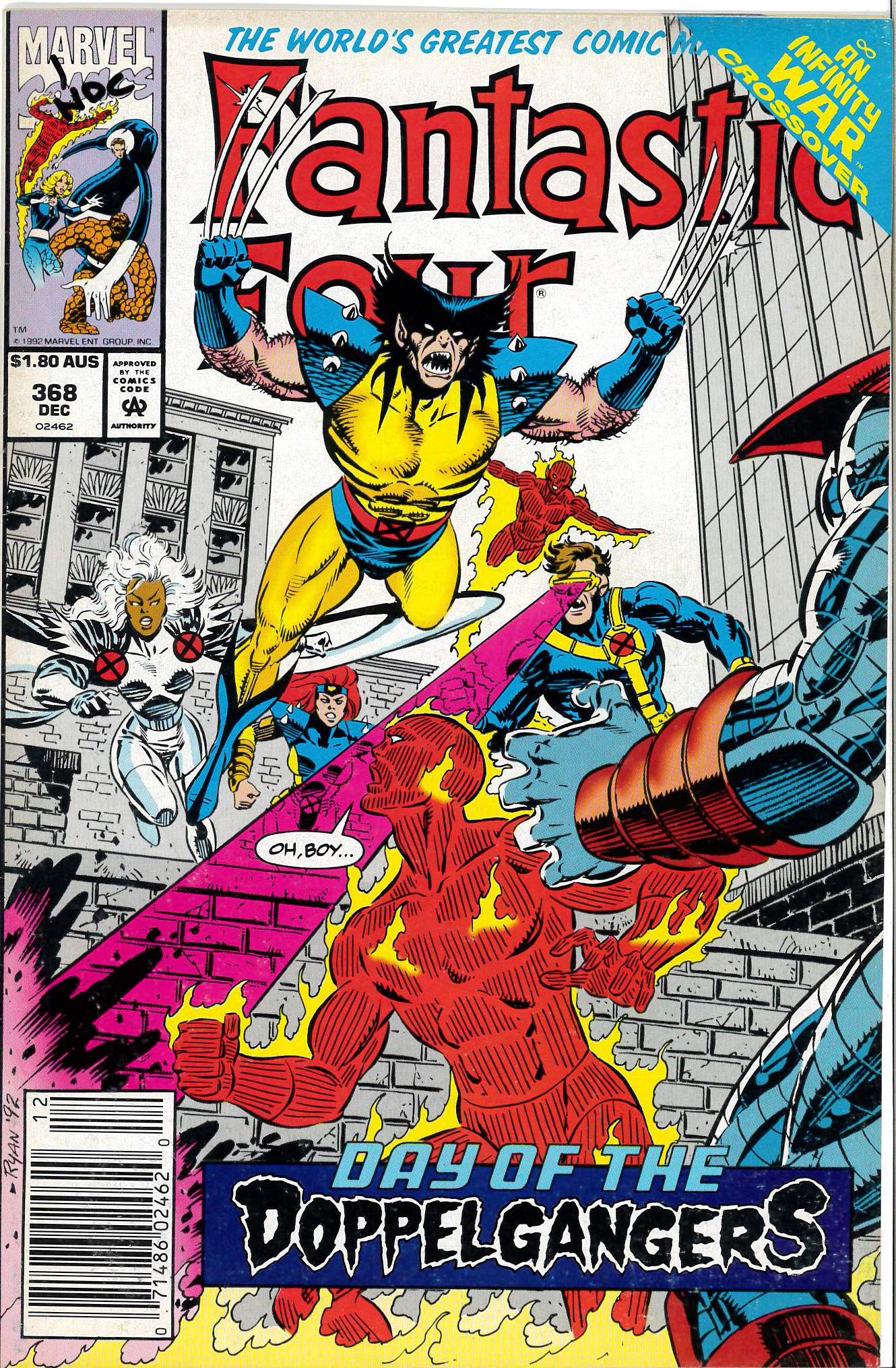 FANTASTIC FOUR (1961: AUSTRALIAN PRICE VARIANT) #368: Infinity War Crossover – 9.2 (NM) FANTASTIC FOUR (1961: AUSTRALIAN PRICE VARIANT) #368: Infinity War Crossover – 9.2 (NM)