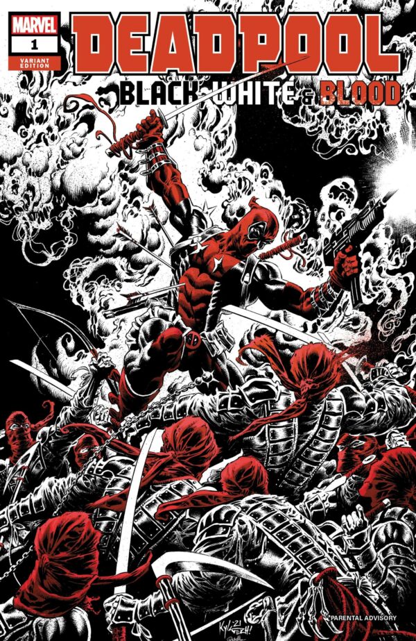 DEADPOOL: BLACK, WHITE AND BLOOD #1: Kyle Hotz cover