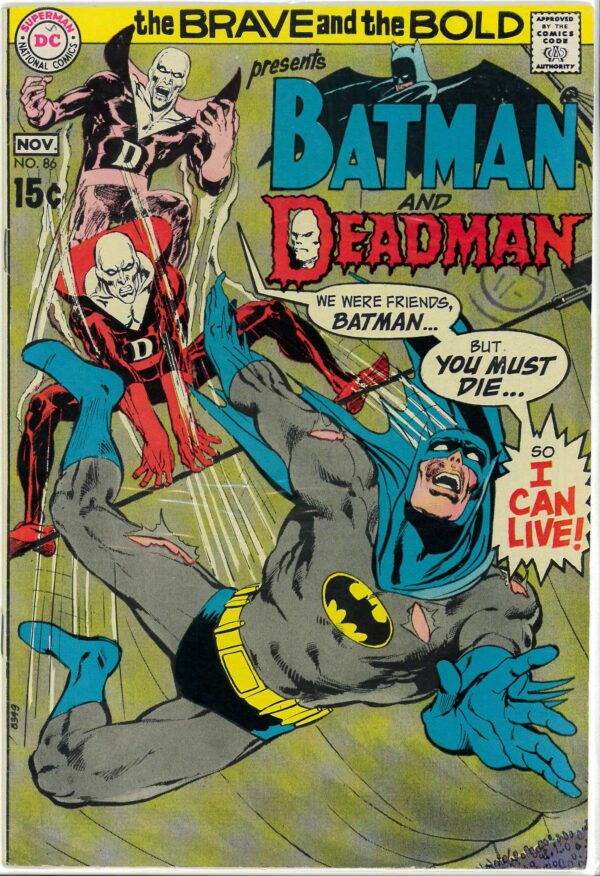 BRAVE AND THE BOLD (1955-1983 SERIES) #86: Batman & Deadman (Neal Adams art) – 9.2 (NM)