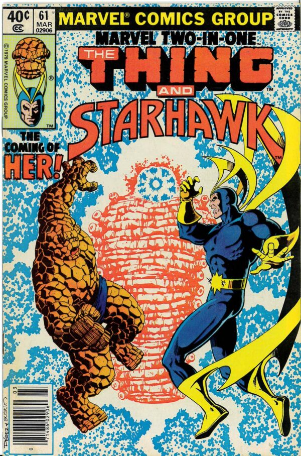 MARVEL TWO-IN-ONE #61: 1st appearance of HER (Kismet) – Thing & Starhawk – 8.0 (VF)