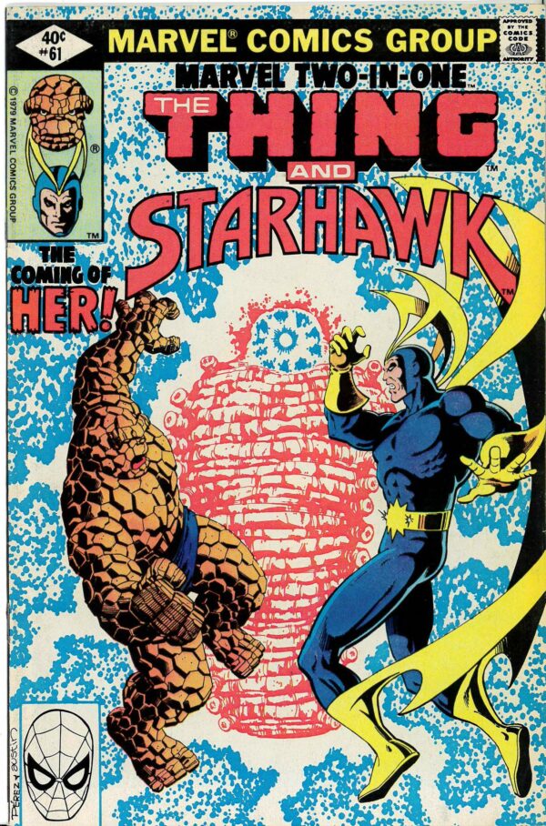 MARVEL TWO-IN-ONE #61: 1st appearance of HER (Kismet) – Thing & Starhawk – 9.2 (NM)