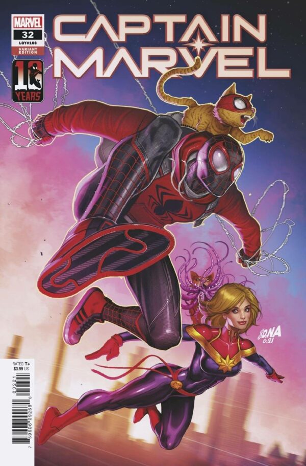 CAPTAIN MARVEL (2019 SERIES) #32: David Nakayama Miles Morales 10th Anniversary cover