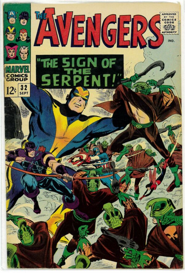 AVENGERS (1963-2018 SERIES) #32: 1st app Sons of the Serpent – 7.5 (VF)