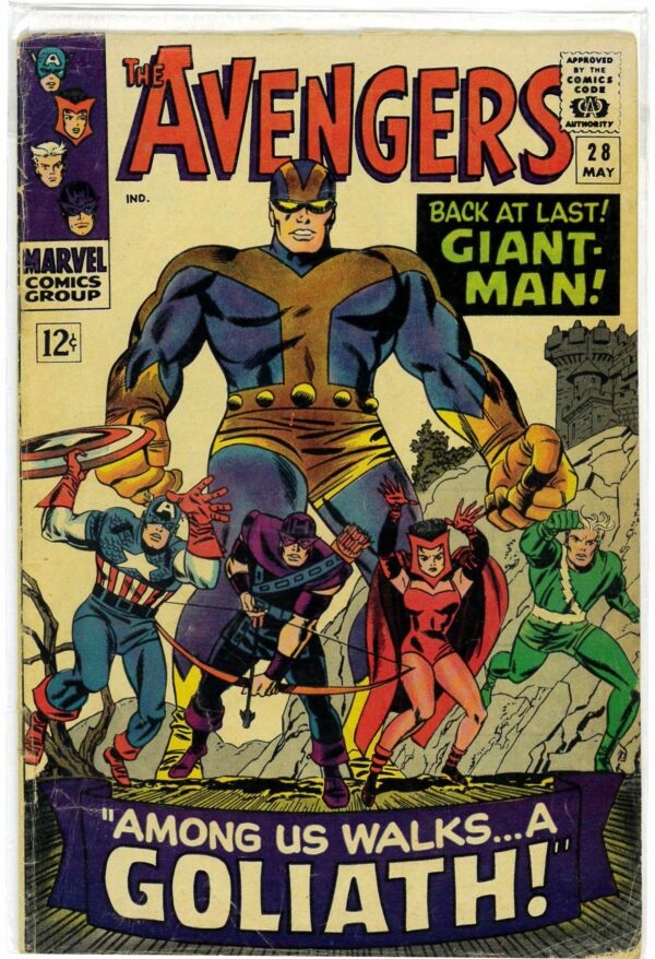 AVENGERS (1963-2018 SERIES) #28: 1st app Collector, Giant-Man becomes Goliath – 4.0 (VG)