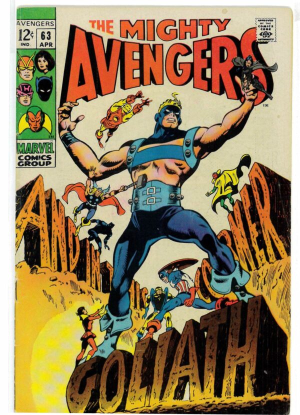 AVENGERS (1963-2018 SERIES) #63: Goliath becomes Yellowjacket – Hawkeye becomes Goliath – 6.0