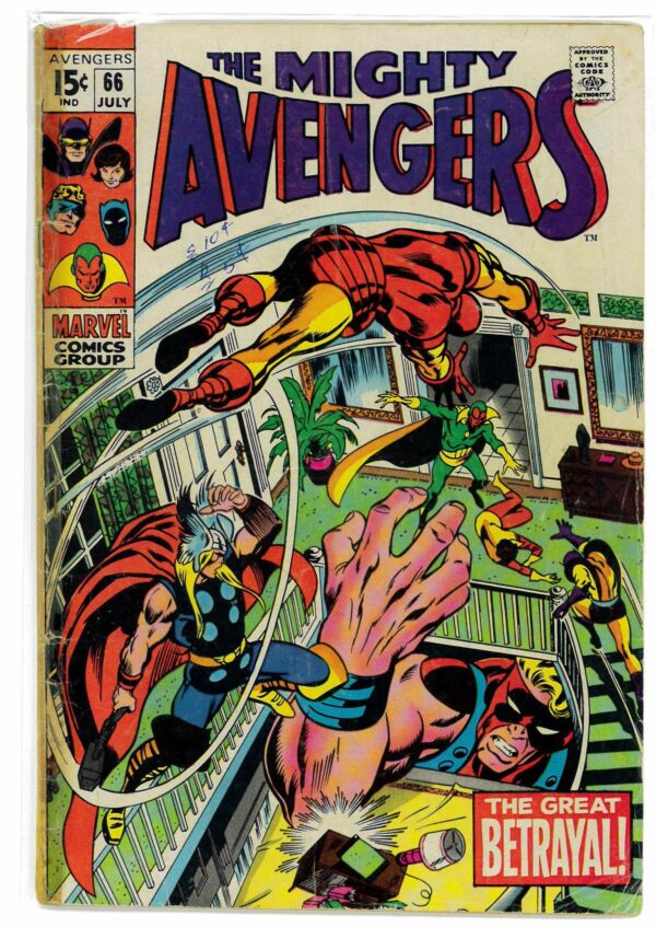 AVENGERS (1963-2018 SERIES) #66: 1st mention Adamantium, 1st Barry W Smith Avengers 3.0 GD/VG