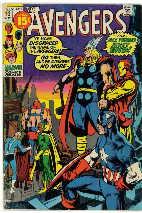 AVENGERS (1963-2018 SERIES) #92: Neal Adams cover – 4.0 (VG)
