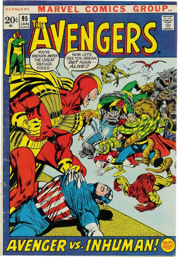 AVENGERS (1963-2018 SERIES) #95: Neal Adams art – 5.0 (VG/FN)