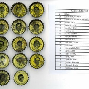 VFL COCA-COLA/FANTA BOTTLE CAPS (AFL) #1: Carlton 1963 (19 of 20)