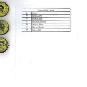 VFL COCA-COLA/FANTA BOTTLE CAPS (AFL) #16: Fitzroy 1964 (6 of 20)