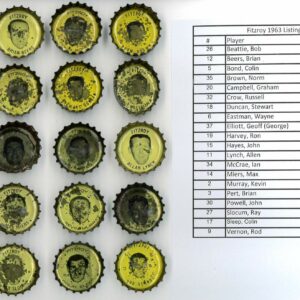 VFL COCA-COLA/FANTA BOTTLE CAPS (AFL) #4: Fitzroy 1963 (Full set of 20)