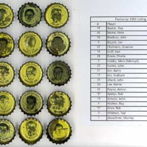 VFL COCA-COLA/FANTA BOTTLE CAPS (AFL) #5: Footscray 1963 (Full set of 20)
