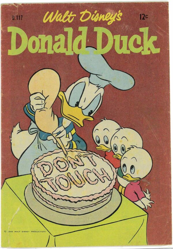 WALT DISNEY’S DONALD DUCK (D SERIES) (1956-1978) #117: Weighted Crater Mystery, Quiet Noise Maker Night Watch GD/VG