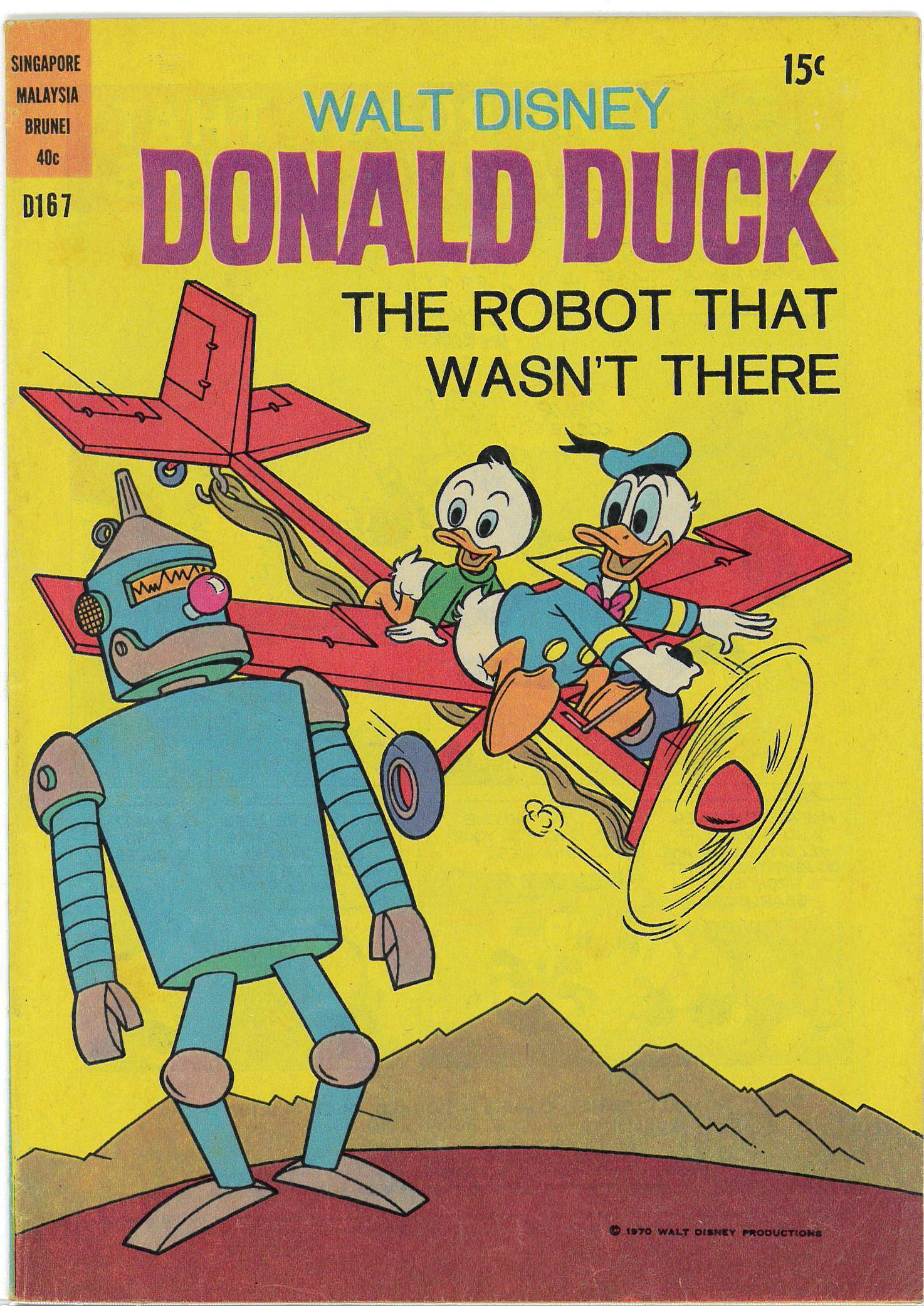 WALT DISNEY’S DONALD DUCK (D SERIES) (1956-1978) #167: Robot/Wasn’t There, Big Robbery, Getting Daisy’s Coat: VF/NM WALT DISNEY’S DONALD DUCK (D SERIES) (1956-1978) #167: Robot/Wasn’t There, Big Robbery, Getting Daisy’s Coat: VF/NM