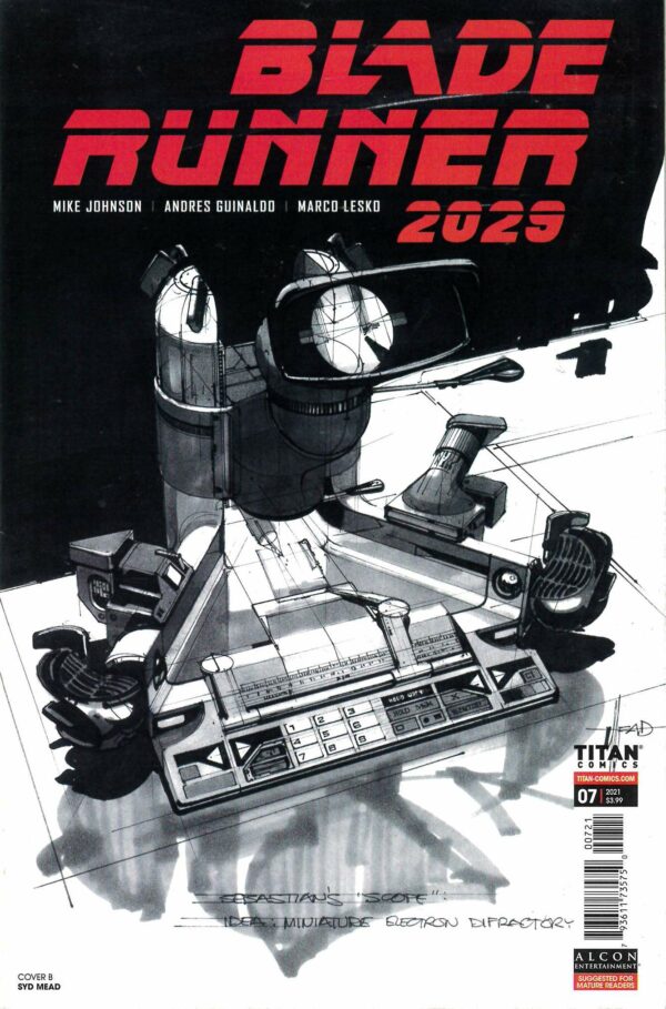 BLADE RUNNER 2029 #7: Syd Mead cover B