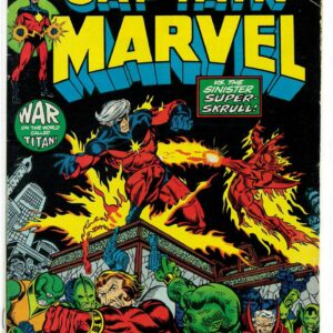 CAPTAIN MARVEL (1968-2018 SERIES) #27: 1st Eros Starfox, 2nd Drax, Thanos appearance – VG/FN