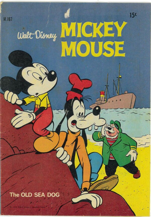 WALT DISNEY’S MICKEY MOUSE (M SERIES) (1956-1978) #167: Old Sea Dog – GD/VG