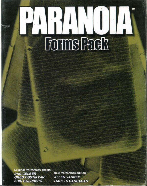 PARANOIA RPG #2: Forms Pack (Mint)
