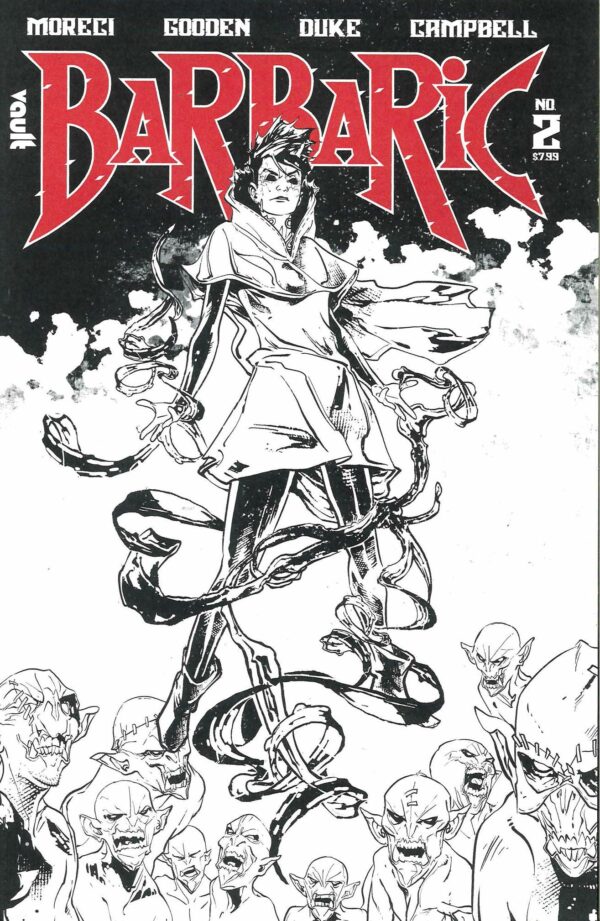 BARBARIC #2: Deluxe B&W cover A