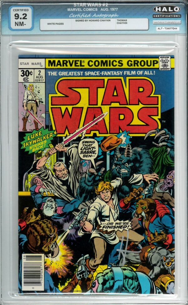 STAR WARS (1977-2019 SERIES) #2: Signed by Howard Chaykin (COA) Halo Graded 9.2 (NM)