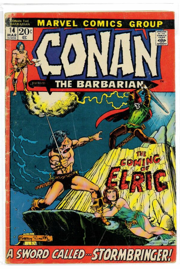 CONAN THE BARBARIAN (1970-1993 SERIES) #14: 1st Elric of Melnibine: 1st Kulan Gath: Barry Smith: GD