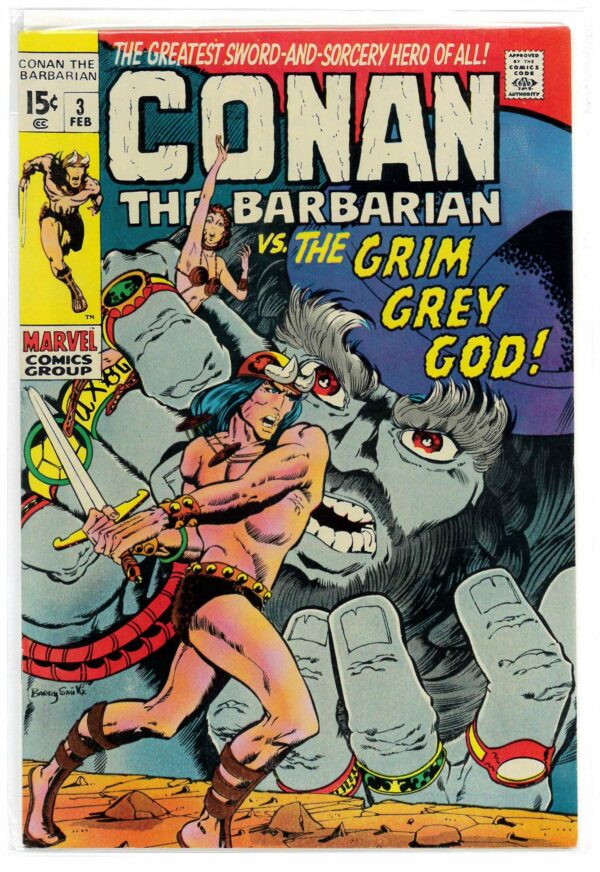 CONAN THE BARBARIAN (1970-1993 SERIES) #3: Barry Smith – 9.8 (M): 1st Borri the Grey God