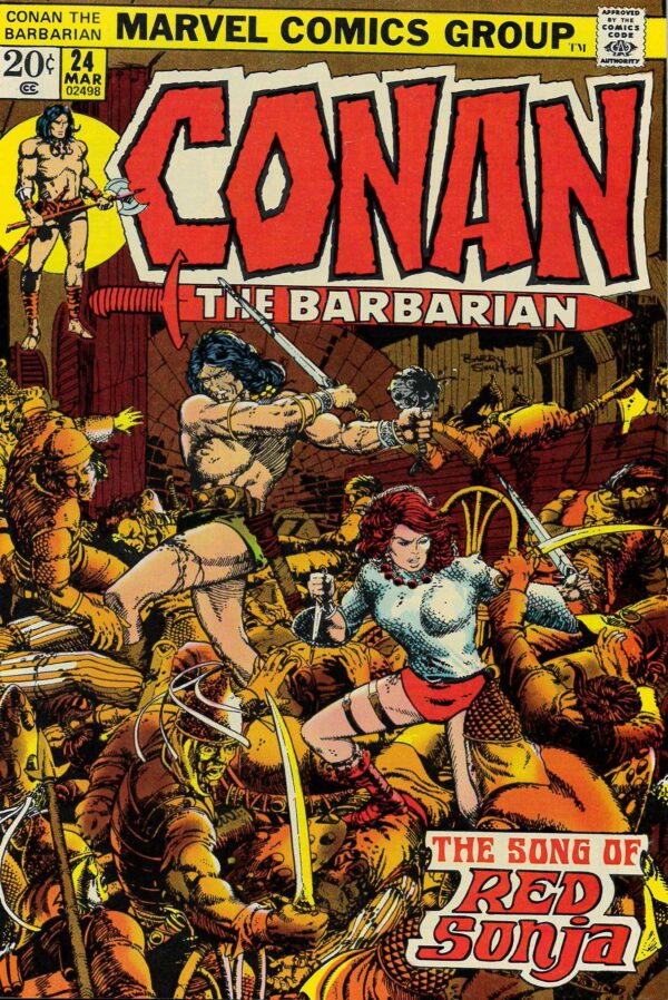 CONAN THE BARBARIAN (1970-1993 SERIES) #24: 2nd appearance Red Sonja – Barry Smith – 9.8 (M)