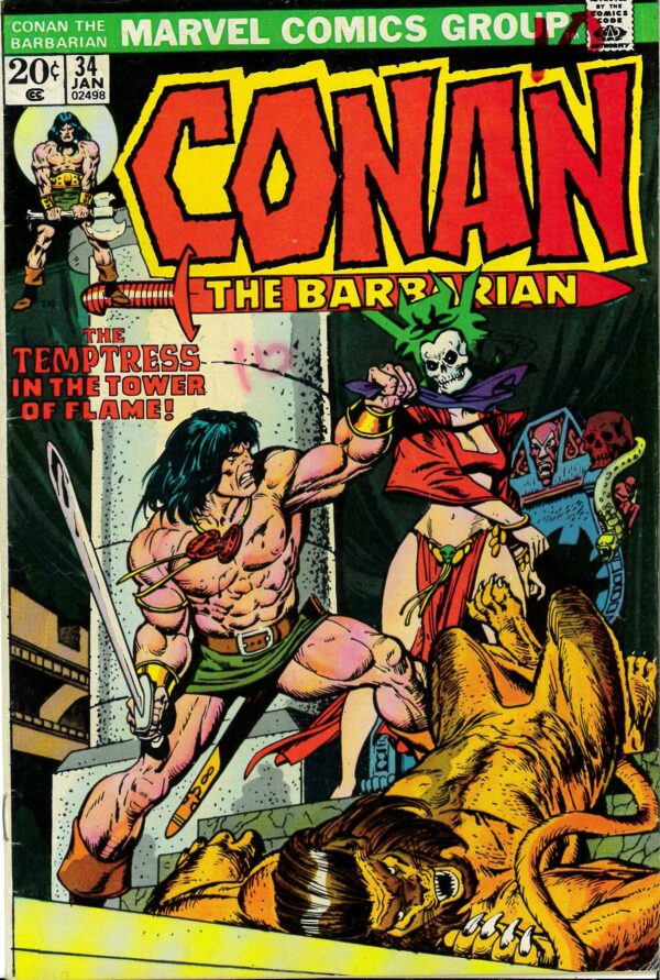 CONAN THE BARBARIAN (1970-1993 SERIES) #34: FN/VF