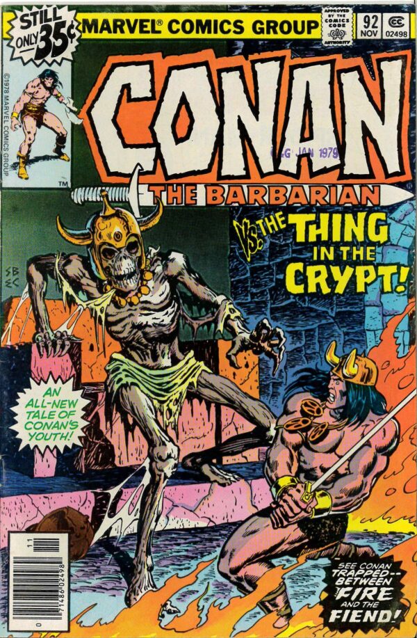 CONAN THE BARBARIAN (1970-1993 SERIES) #92: VF/NM