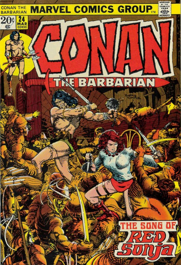 CONAN THE BARBARIAN (1970-1993 SERIES) #24: 2nd appearance Red Sonja – Barry Smith – 9.6 (M)