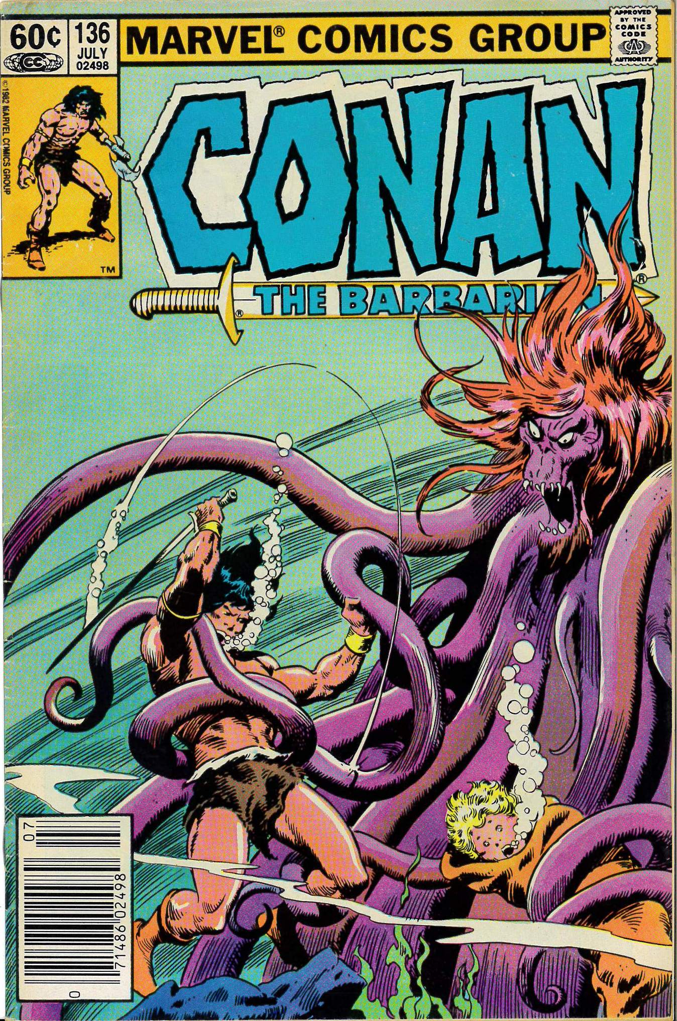 CONAN THE BARBARIAN (1970-1993 SERIES) #136: Newsstand Edition – FN CONAN THE BARBARIAN (1970-1993 SERIES) #136: Newsstand Edition – FN