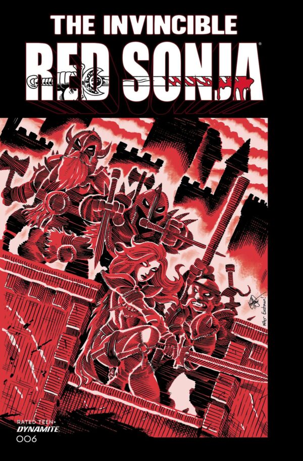 INVINCIBLE RED SONJA #6: Ken Haeser Bonus TMNT Homage cover N