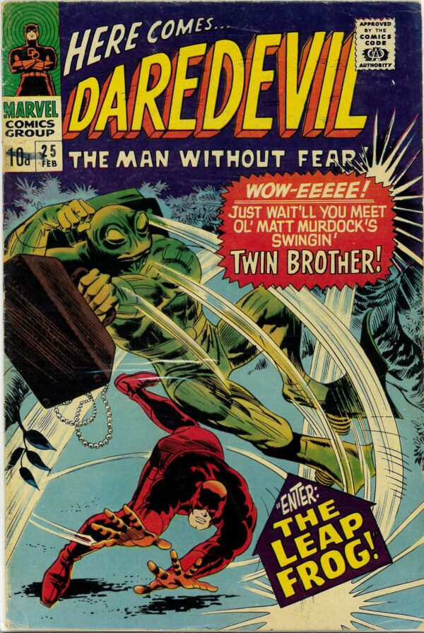 DAREDEVIL (1964-2018 SERIES) #25: 1st appearance Mike Murdock (Matt’s twin!) UK edition FN+