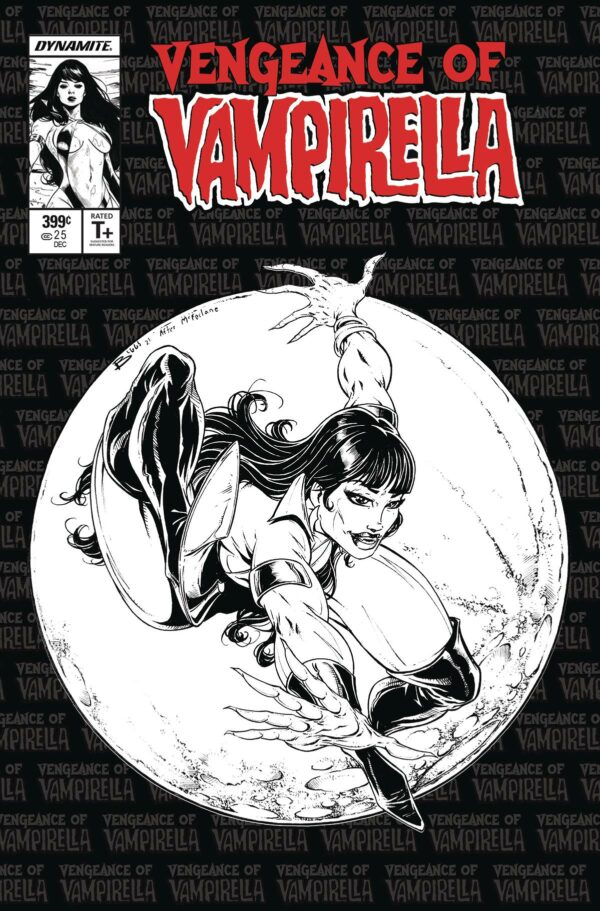 VENGEANCE OF VAMPIRELLA (2019 SERIES) #25: Jamie Biggs B&W McFarlane Homage cover N (Corrected edition)