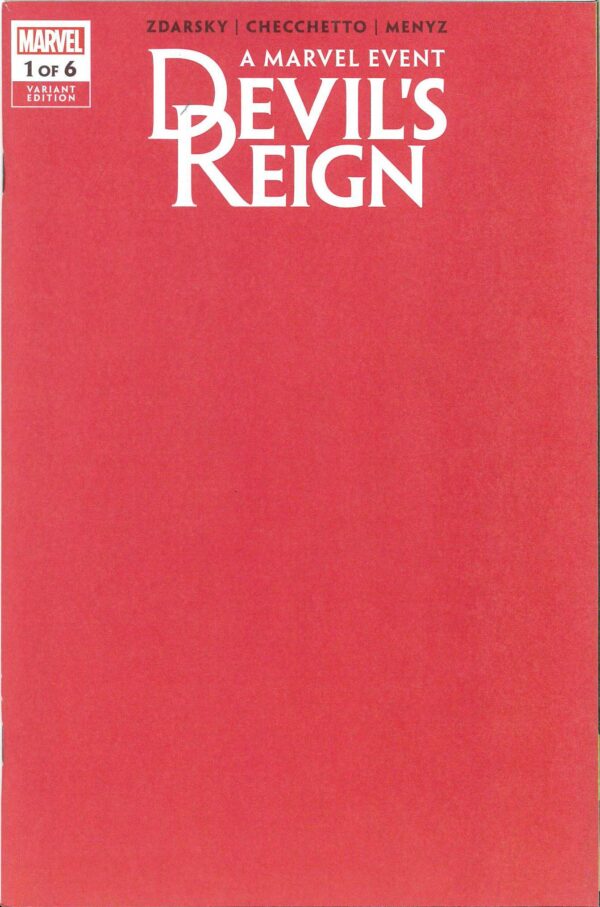 DEVIL’S REIGN #1: Red Blank Sketch cover