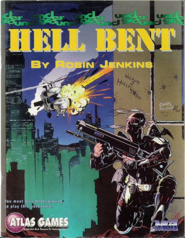 UNDERGROUND RPG #3400: Hell Bent – Brand New (NM) – 3400 (Atlas Games)