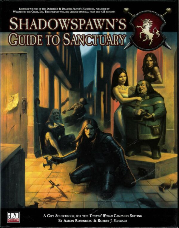 THIEVES WORLD RPG (D20) #1803: Shadowspawn’s Guide to Sanctuary HC – Brand New (NM) – 1803