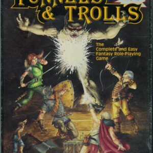 TUNNELS AND TROLLS RPG #6201: Core Rules Boxed 1982 Ed Inc Buffalo Castle & char sheets VF