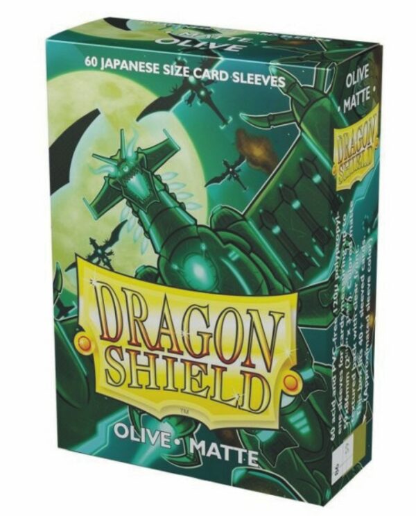 DRAGON SHIELD CARD SLEEVES (JAPANESE 60 PACK YGO) #28: Olive Matte